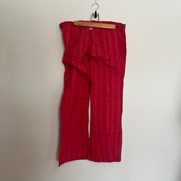 Billabong. Beach Cover Up Pants. Light Red. Tie Front. Size Medium. Womens. - Picture 6 of 10